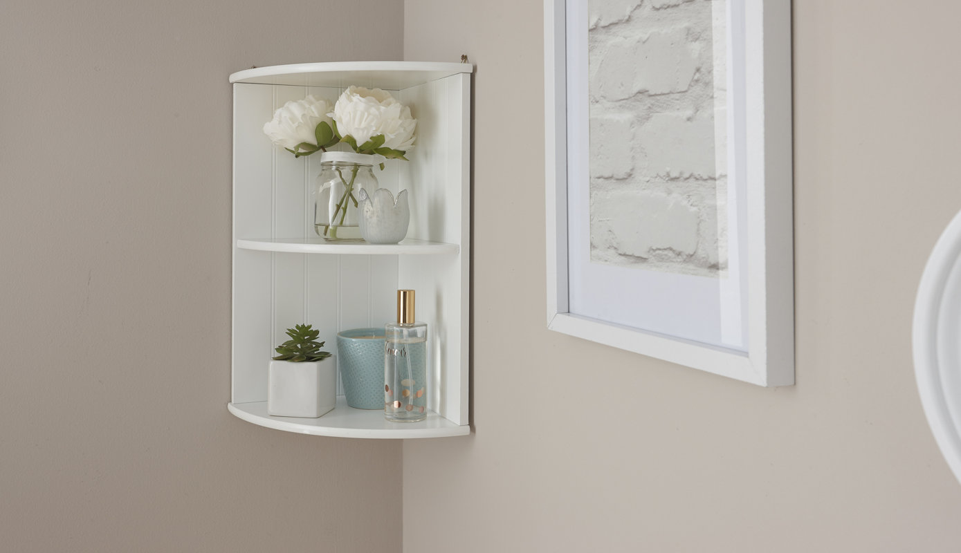 Wayfair Basics Hampton 50x25cm Corner Bathroom Shelf & Reviews